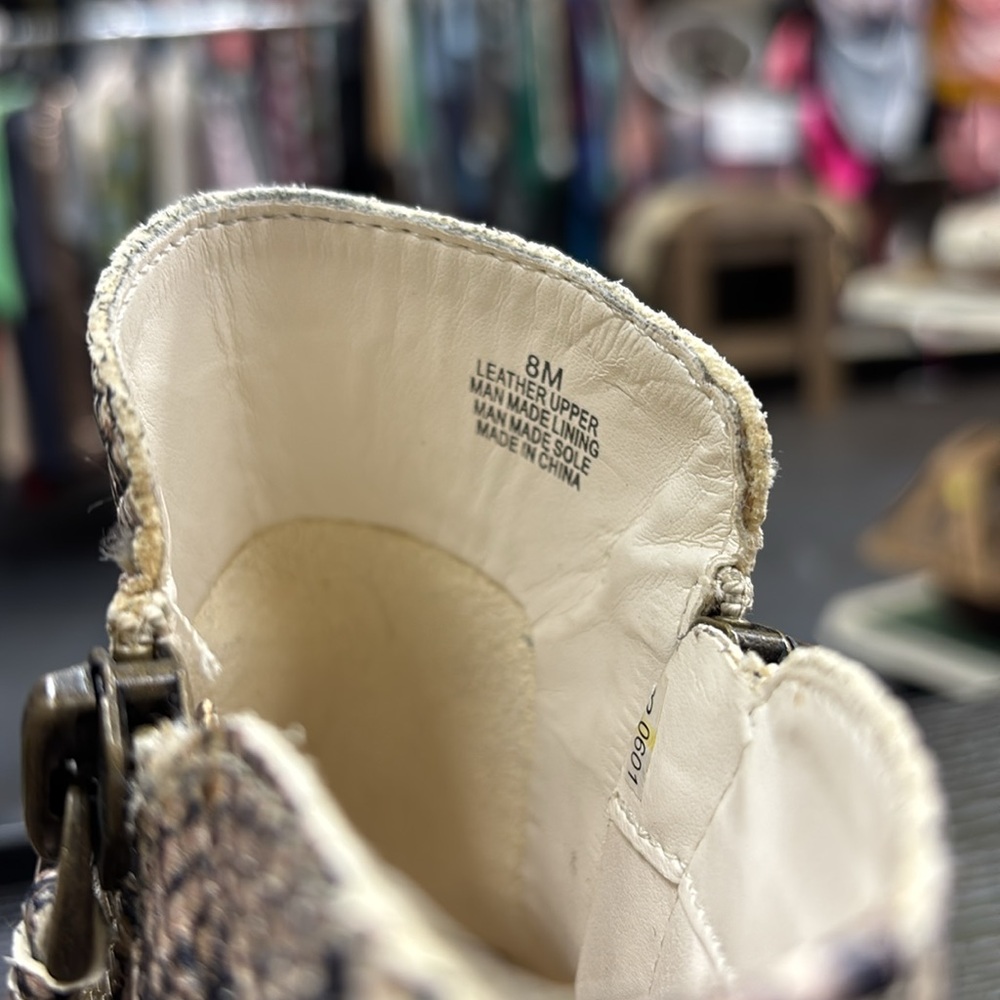 Gianni Bini Snakeskin Ankle Boots with Dual Side Zipper - Picture 6 of 8